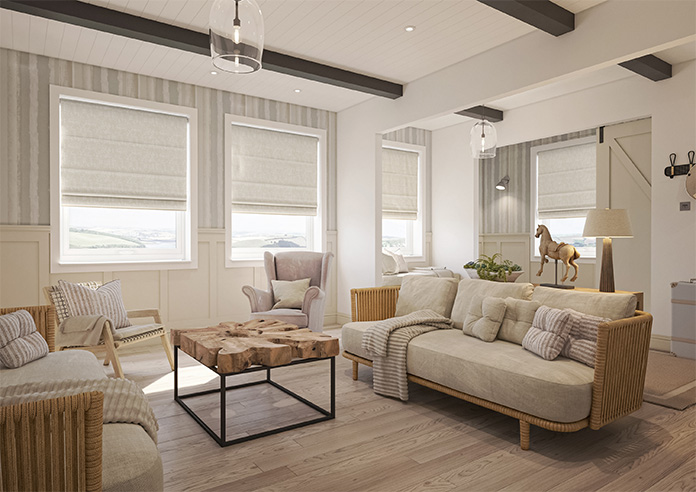 Nerida, Pearl - Twist&Fit Roman Blind - Image 6